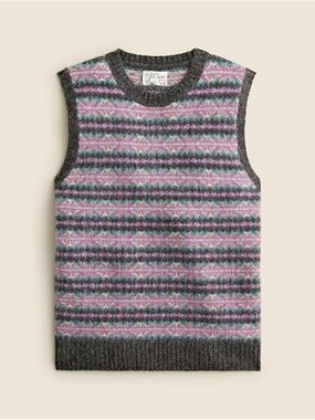 JCrew Brushed wool Fair Isle sweater-vest